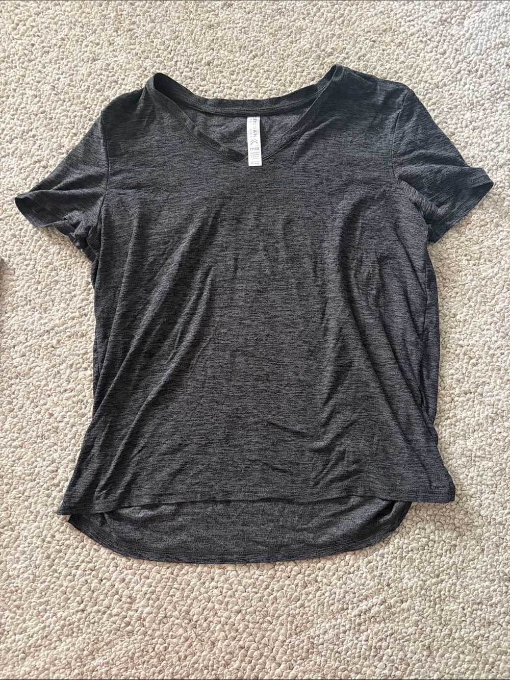 Kyodan Charcoal Gray V-Neck Short Sleeve Tee Size:XS C13